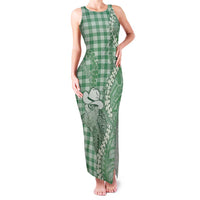 Green Hawaii Palaka Cowboy Turtle Family Matching Tank Maxi Dress and Hawaiian Shirt Hawaiian Paniolo Puakenikeni Maile Lei DT05 Mom's Dress Green - Polynesian Pride