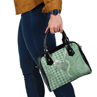 Green Hawaii Palaka Cowboy Turtle Shoulder Handbag Hawaiian Paniolo Puakenikeni Maile Lei - Polynesian Pride