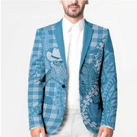 Blue Hawaii Palaka Cowboy Turtle Blazer Hawaiian Paniolo Puakenikeni Maile Lei DT05 - Polynesian Pride