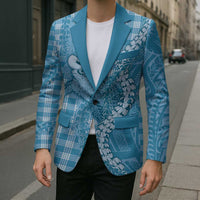 Blue Hawaii Palaka Cowboy Turtle Blazer Hawaiian Paniolo Puakenikeni Maile Lei DT05 - Polynesian Pride