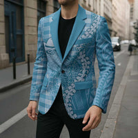 Blue Hawaii Palaka Cowboy Turtle Blazer Hawaiian Paniolo Puakenikeni Maile Lei DT05 - Polynesian Pride