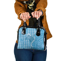Blue Hawaii Palaka Cowboy Turtle Shoulder Handbag Hawaiian Paniolo Puakenikeni Maile Lei - Polynesian Pride