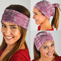 Pink Hawaii Palaka Cowboy Turtle Neck Gaiter Hawaiian Paniolo Puakenikeni Maile Lei - Polynesian Pride