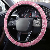 Pink Hawaii Palaka Cowboy Turtle Steering Wheel Cover Hawaiian Paniolo Puakenikeni Maile Lei - Polynesian Pride