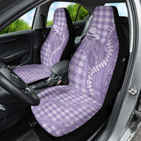 Purple Hawaii Palaka Cowboy Turtle Car Seat Cover Hawaiian Paniolo Puakenikeni Maile Lei DT05 - Polynesian Pride