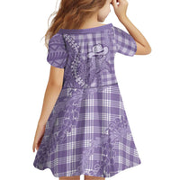 Purple Hawaii Palaka Cowboy Turtle Family Matching Off Shoulder Maxi Dress and Hawaiian Shirt Hawaiian Paniolo Puakenikeni Maile Lei DT05 - Polynesian Pride