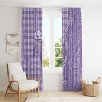 Purple Hawaii Palaka Cowboy Turtle Window Curtain Hawaiian Paniolo Puakenikeni Maile Lei - Polynesian Pride