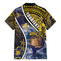 Personalised Tokelau Family Matching Mermaid Dress and Hawaiian Shirt National Badge Waves Style DT05 - Polynesian Pride