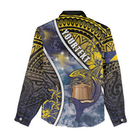 Personalised Tokelau Women Casual Shirt National Badge Waves Style