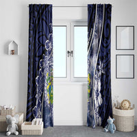 Pitcairn Islands Window Curtain Coat Of Arms Waves Style