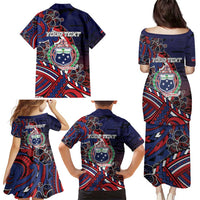 Personalised Samoa Wrestling Family Matching Puletasi and Hawaiian Shirt Polynesian Warrior Funny Style DT05 - Polynesian Pride