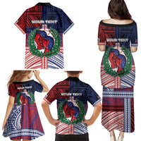 Personalised Samoa Boxing Family Matching Puletasi and Hawaiian Shirt Samoan Boxer Funny Style - Polynesian Pride