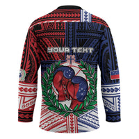 Personalised Samoa Boxing Hockey Jersey Samoan Boxer Funny Style - Polynesian Pride
