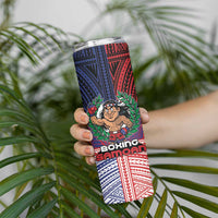 Personalised Samoa Boxing Skinny Tumbler Samoan Boxer Funny Style - Polynesian Pride