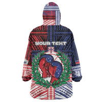 Personalised Samoa Boxing Wearable Blanket Hoodie Samoan Boxer Funny Style - Polynesian Pride