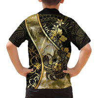 Personalised Niue Family Matching Long Sleeve Bodycon Dress and Hawaiian Shirt Niuean Crab Waves Style DT05 - Polynesian Pride