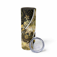 Personalised Niue Skinny Tumbler Niuean Crab Waves Style DT05 - Polynesian Pride