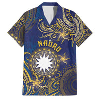 Personalised Nauru Family Matching Off Shoulder Maxi Dress and Hawaiian Shirt Hibiscus Polynesian Tribal Pattern