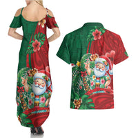 Hawaii Christmas Couples Matching Summer Maxi Dress and Hawaiian Shirt Mele Kalikimaka Funny Hawaiian Santa DT05 - Polynesian Pride