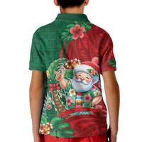 Hawaii Christmas Kid Polo Shirt Mele Kalikimaka Funny Hawaiian Santa DT05 - Polynesian Pride