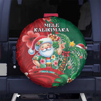 Hawaii Christmas Spare Tire Cover Mele Kalikimaka Funny Hawaiian Santa DT05 No hole Green - Polynesian Pride