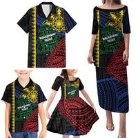 Personalised Philippines Christmas Family Matching Puletasi and Hawaiian Shirt Xmas Tree Filipino Tribal Patterns - Polynesian Pride