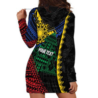 Personalised Philippines Christmas Hoodie Dress Xmas Tree Filipino Tribal Patterns DT05 - Polynesian Pride
