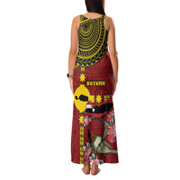 Rotuma Christmas Family Matching Tank Maxi Dress and Hawaiian Shirt Rotuma Myzomela Birds With Hibiscus Flowers DT05 - Polynesian Pride