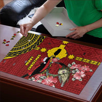 Rotuma Christmas Puzzle Rotuma Myzomela Birds With Hibiscus Flowers DT05 - Polynesian Pride