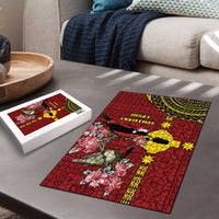 Rotuma Christmas Puzzle Rotuma Myzomela Birds With Hibiscus Flowers DT05 - Polynesian Pride