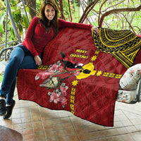 Rotuma Christmas Quilt Rotuma Myzomela Birds With Hibiscus Flowers - Polynesian Pride