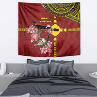 Rotuma Christmas Tapestry Rotuma Myzomela Birds With Hibiscus Flowers DT05 - Polynesian Pride