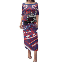 Personalised Samoa Gym Family Matching Puletasi and Hawaiian Shirt Muscle Samoan Tribal Waves - Polynesian Pride