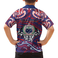 Personalised Samoa Gym Family Matching Tank Maxi Dress and Hawaiian Shirt Muscle Samoan Tribal Waves DT05 - Polynesian Pride