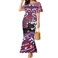 Personalised Samoa Gym Mermaid Dress Muscle Samoan Tribal Waves - Polynesian Pride