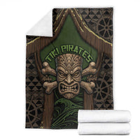 Hawaii Tiki Pirates Blanket Kakau Pattern Polynesian Style
