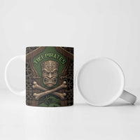 Personalised Hawaii Tiki Pirates Ceramic Mug Kakau Pattern Polynesian Style