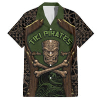 Personalised Hawaii Tiki Pirates Family Matching Summer Maxi Dress and Hawaiian Shirt Kakau Pattern Polynesian Style