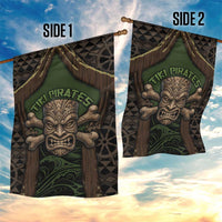 Hawaii Tiki Pirates Garden Flag Kakau Pattern Polynesian Style