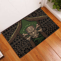 Hawaii Tiki Pirates Rubber Doormat Kakau Pattern Polynesian Style