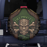 Hawaii Tiki Pirates Spare Tire Cover Kakau Pattern Polynesian Style