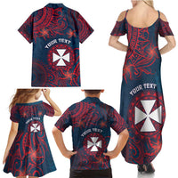 Personalised Wallis And Futuna Family Matching Summer Maxi Dress and Hawaiian Shirt Hibiscus Polynesian Tribal Pattern DT05 - Polynesian Pride