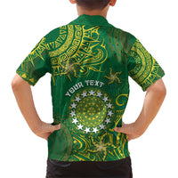 Personalised Cook Islands Family Matching Short Sleeve Bodycon Dress and Hawaiian Shirt Hibiscus Polynesian Tribal Pattern DT05 - Polynesian Pride