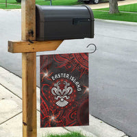 Easter Island Garden Flag Hibiscus Polynesian Tribal Pattern