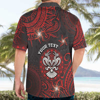 Personalised Easter Island Hawaiian Shirt Hibiscus Polynesian Tribal Pattern