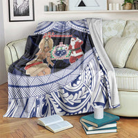 Samoa Christmas Blanket Samoan Siva Dance With Santa - Polynesian Pride