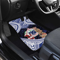 Samoa Christmas Car Mats Samoan Siva Dance With Santa - Polynesian Pride
