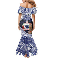 Samoa Christmas Family Matching Mermaid Dress and Hawaiian Shirt Samoan Siva Dance With Santa - Polynesian Pride