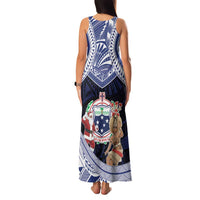 Samoa Christmas Family Matching Tank Maxi Dress and Hawaiian Shirt Samoan Siva Dance With Santa - Polynesian Pride