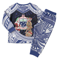 Samoa Christmas Pajama Set Samoan Siva Dance With Santa - Polynesian Pride